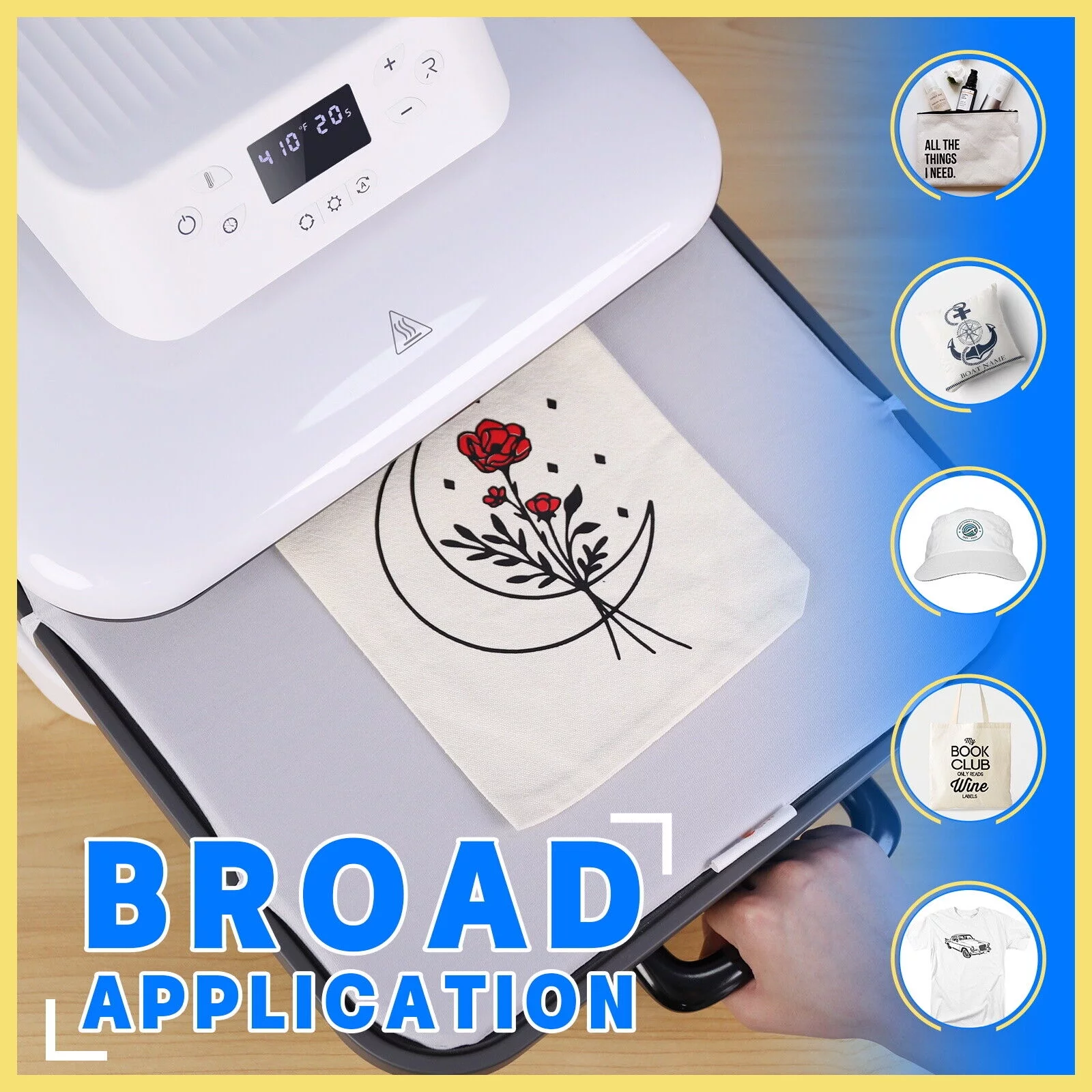 HTVRONT 1500W 15"x15" Auto Heat Press Machine Bundle, Sublimation Printer Transfer HTV Vinyl
