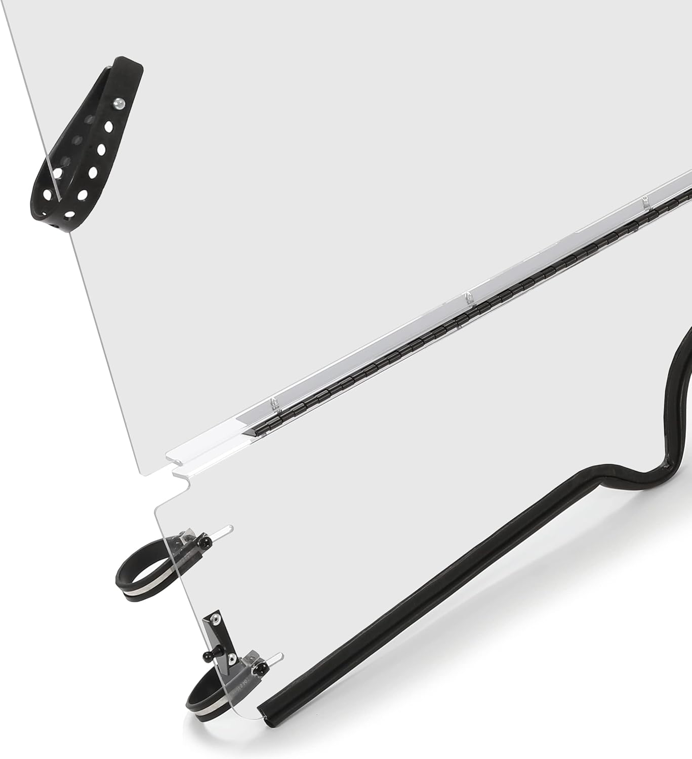 HECASA Front 0.177 Thick Folding Windshield Compatible with 2006-2009 Yamaha Rhino 450 / 2004-2007 Yamaha Rhino 660 / 2008-2013 Yamaha Rhino 700 Flip Clear Windscreen