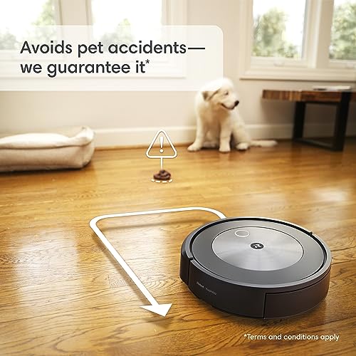 iRobot Roomba j7 (7150) Wi-Fi Connected Robot Vacuum - Identifies and avoids Obstacles Like pet Waste & Cords, Smart Mapping, Works with Alexa, Ideal for Pet Hair, Carpets, Hard Floors, Roomba J7