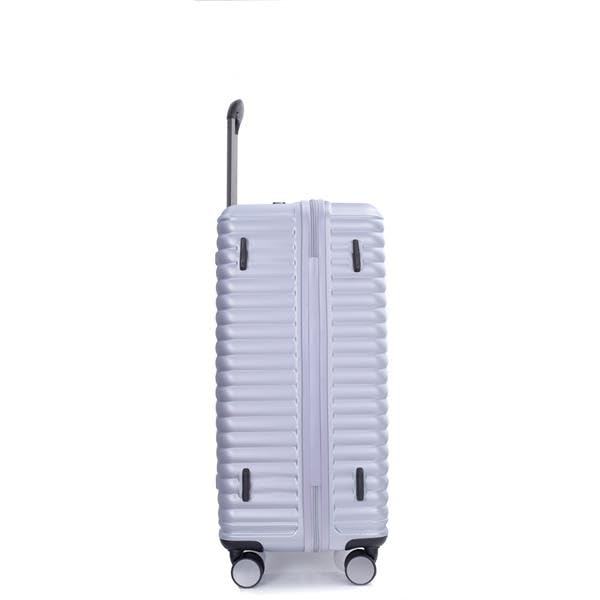 3 Piece Luggage Sets PC+ABS Lightweight Suitcase with Two Hooks, 360° Double Spinner Wheels, TSA Lock, (21/25/29) (Dark Purple)