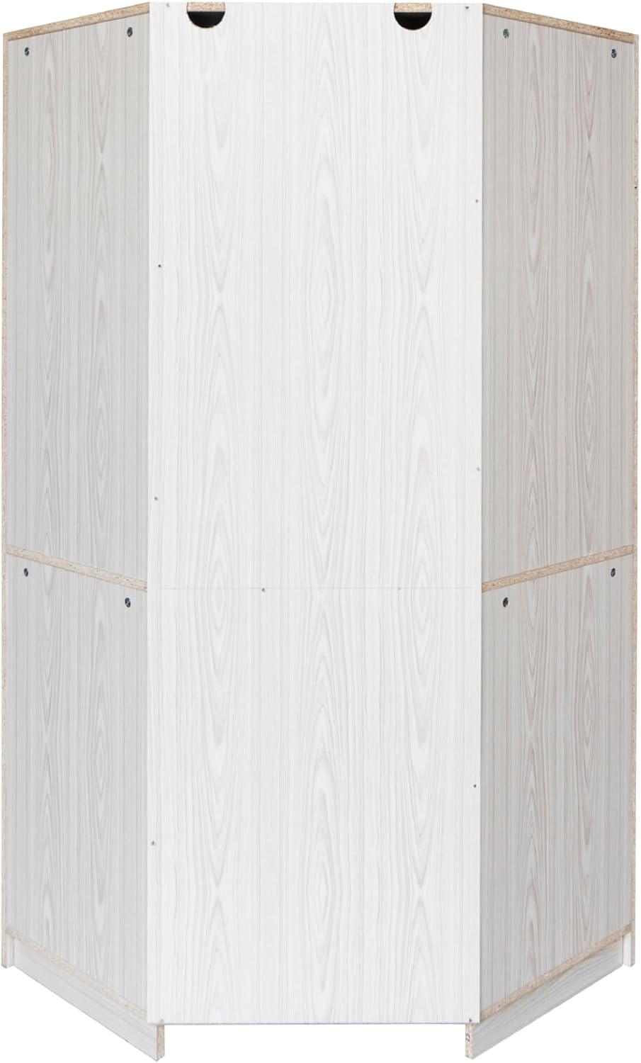 Corner Armoire Wardrobe Closet Cabinet with Hanging Rail, Freestanding Wooden ClosetCabinet for Bedroom,roperos para guardar ropa, 64" H, Natural