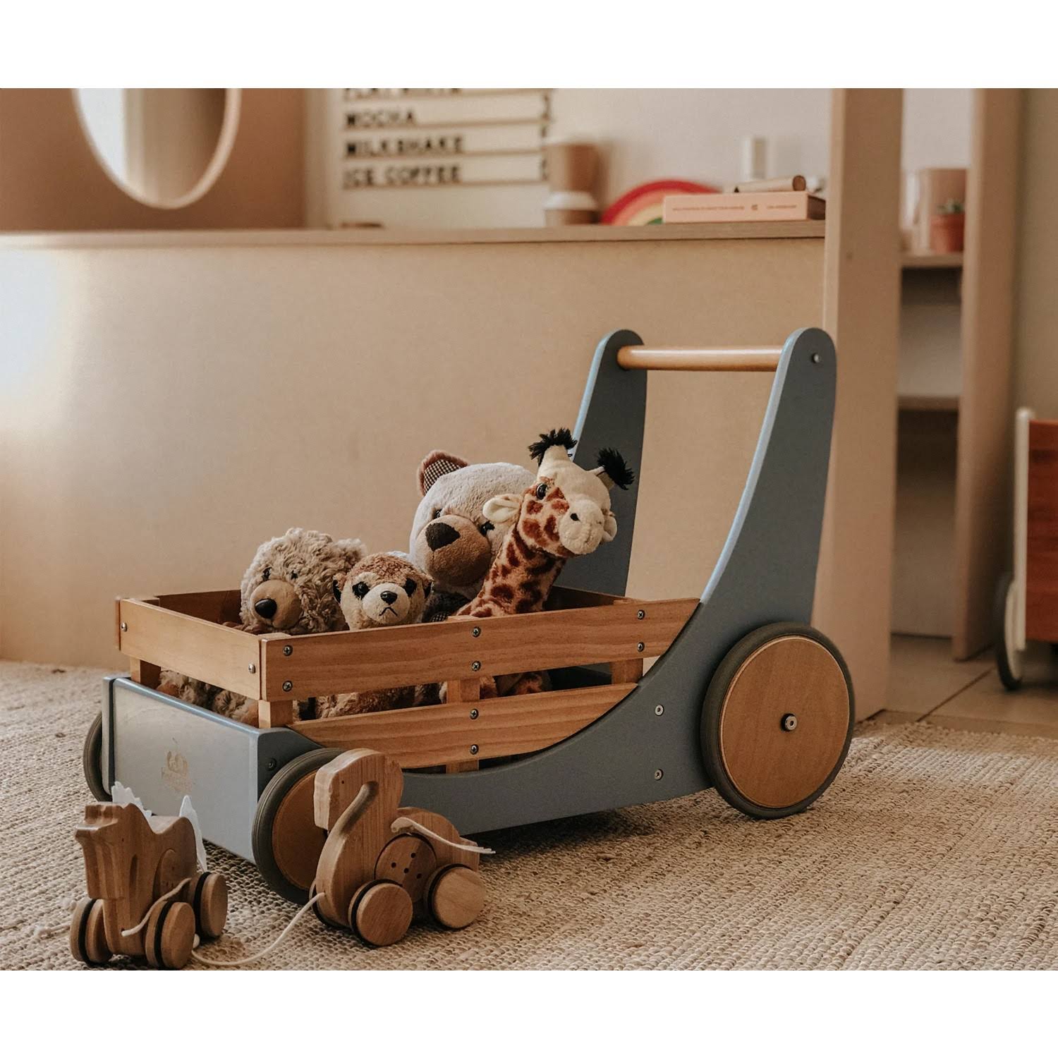 Kinderfeets 3626 2-in-1 Cargo Walker Wagon for Children and Toddlers, Blue