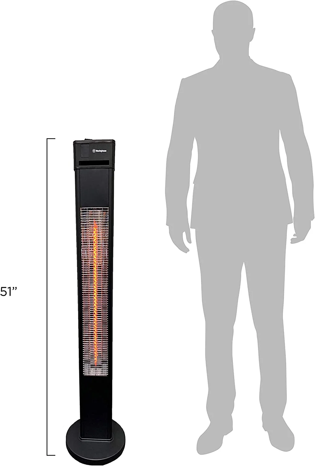Westinghouse WES31-15110BLK Westinghouse Infrared Electric Outdoor Heater - Freestanding