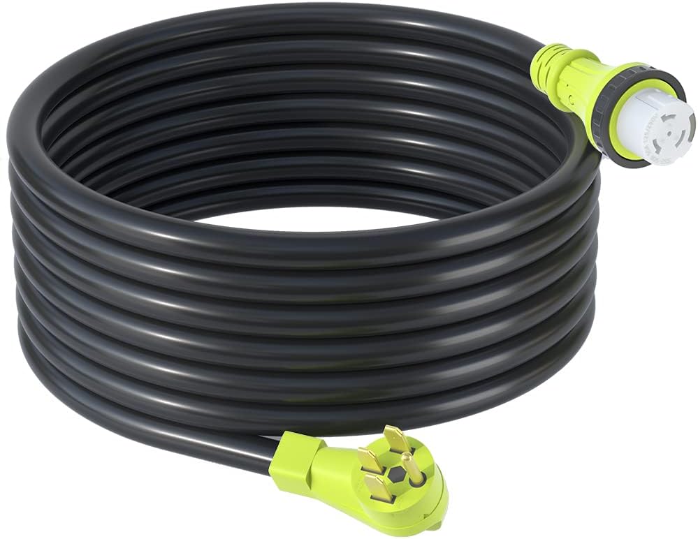 AOWEITOUR 50 Amp Generator Extension Cord,NEMA 14-50P to SS2-50R,STW 6/3 + 8/1,Twist Lock Plug Power Extension Cord for RV Truck Trailer Motorhome Camper Outdoor（50FT）