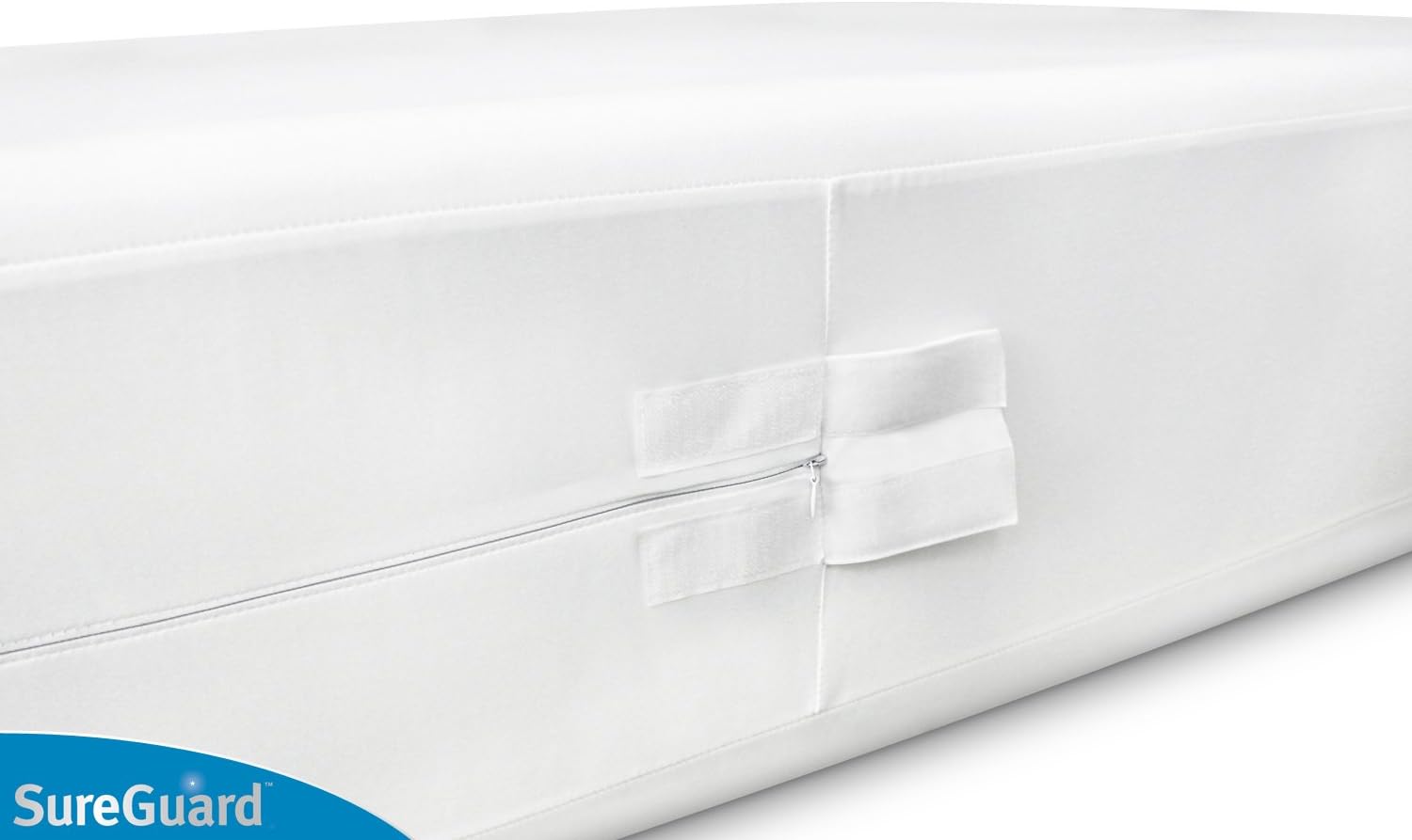 Full Size SureGuard Box Spring Encasement - 100% Waterproof, Bed Bug Proof, Hypoallergenic - Premium Zippered Six-Sided Cover