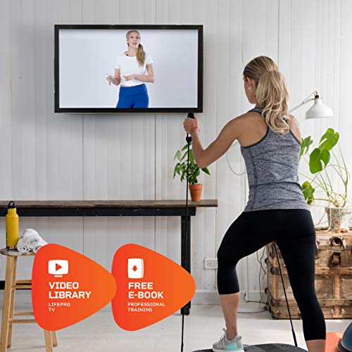 LifePro Rumblex 4D Pro Vibration Plate - Whole Body Vibration Platform Exercise Machine - Home Workout Equipment for Weight Loss, Toning & Wellness - Full Bundle of Bands, Straps & Accessories