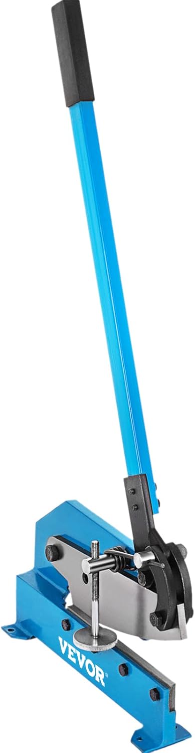 VEVOR Hand Plate Shear 5", Manual Metal Cutter Cutting Thickness1/4 Inch Max, Metal Steel Frame Snip Machine Benchtop 7/16 Inch Rod, for Shear Carbon Steel Plates and Bars