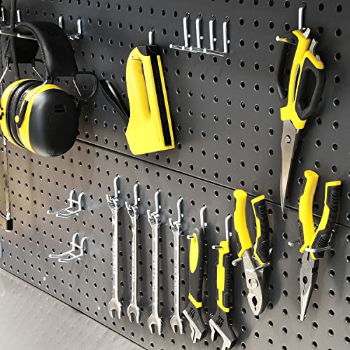 Seville Classics UltraHD Heavy Duty Commercial Lighted Workcenter w/Pegboard, 500 lbs. Weight Capacity for Garage, Warehouse, Workshop, Stainless Steel Top, Granite, 48" W x 24" D x 65.5" H