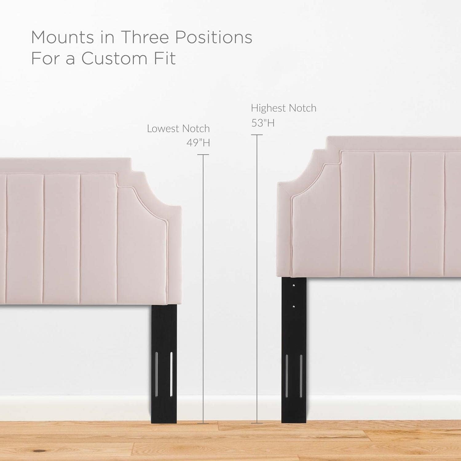 Alyona Channel Tufted Performance Velvet Headboard, ,