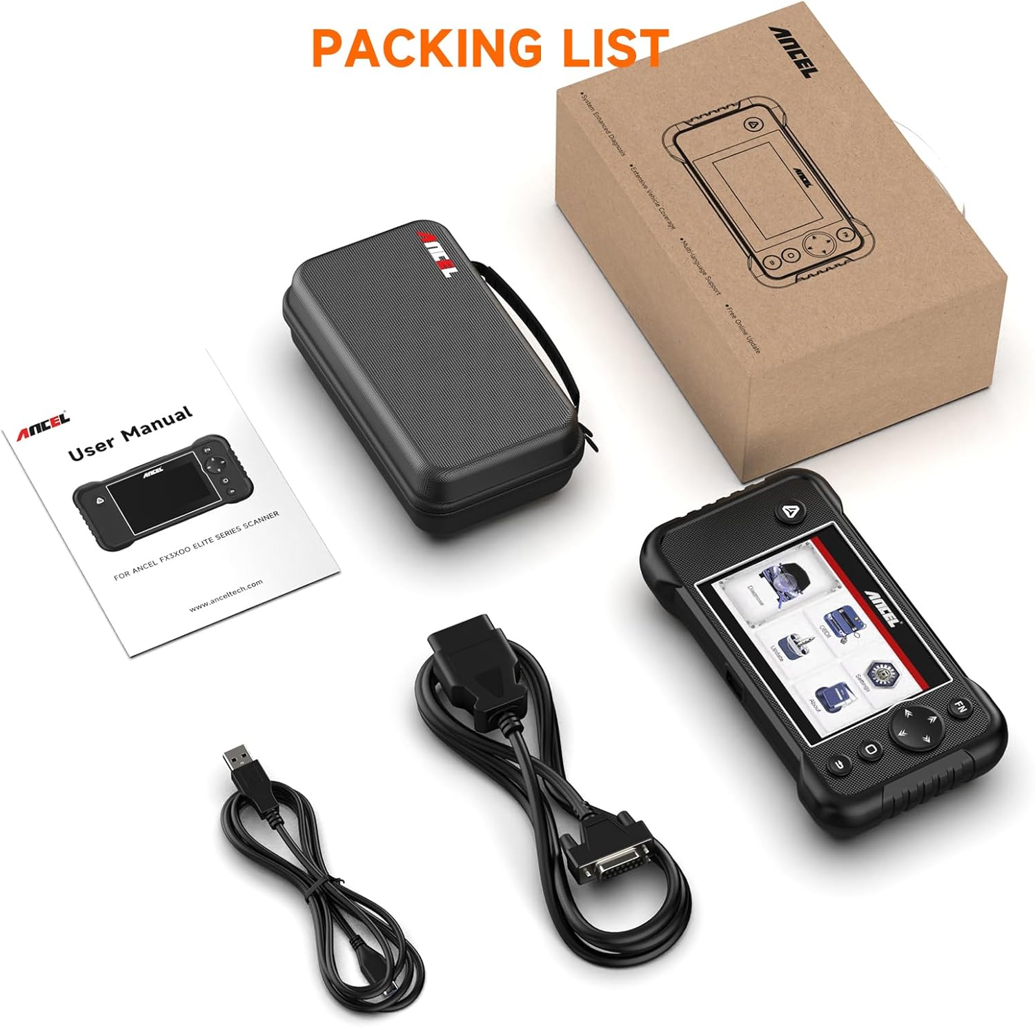 ANCEL FX3300 Elite OBD2 Scanner Diagnostic Tool, All System Scan Tool, WiFi Update Car Code Reader and Reset Tool Lifetime Free Update Code Reader, Diagnostic Scanner for Cars