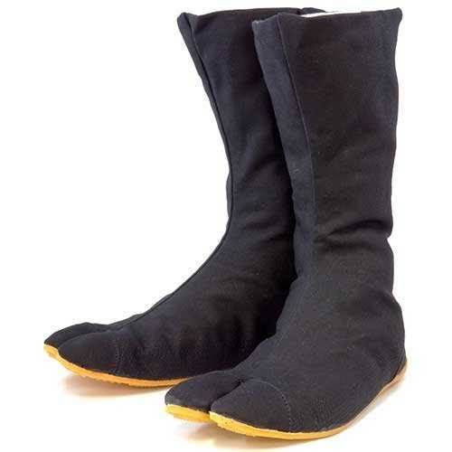 Rikio Fighter Shimebuto Black Jikatabi Wide Calf Outdoor Tabi 26 5 JP 8 US Men