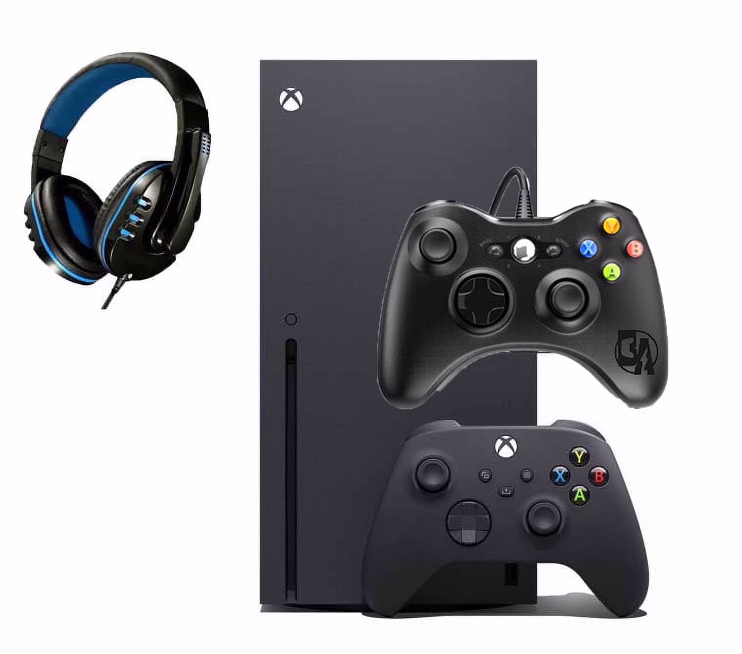 Pre-Owned Xbox Series X Video Game Console Black BOLT AXTION Bundle with 2 Controller ( )
