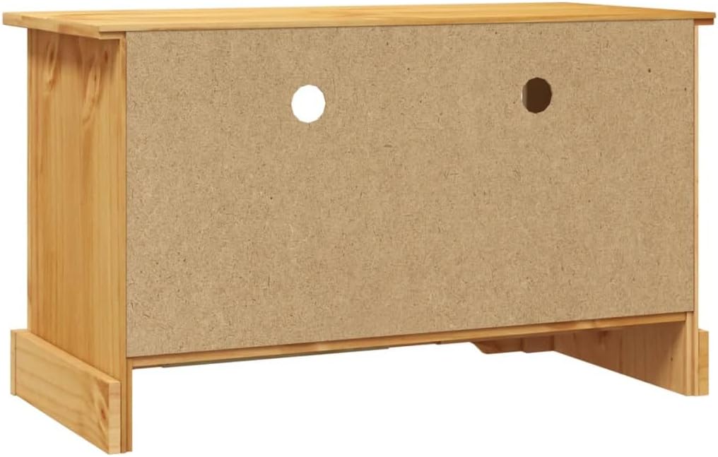 TV Stand, Tv Tray Center Console Low Tv Stand Retro Tv Stand Suitable for Entryway Small Spaces Bedroom Living Room Mexican Pine Corona Range 35.8"x16.9"x22"