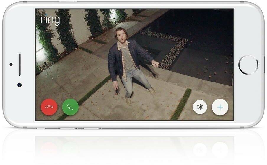Ring - Spotlight Indoor/Outdoo Wi-Fi Wireless Security Camera - 1080p - Black