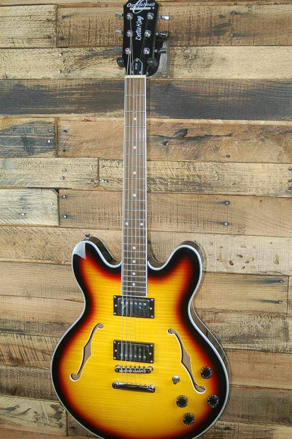 Oscar Schmidt OE30TS Semi Hollowbody Electric Guitar - Sunburst