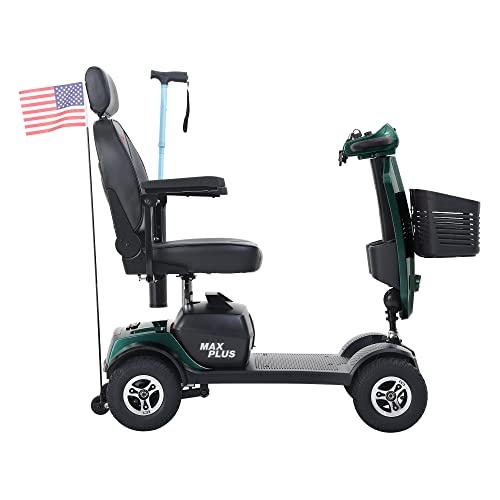 Enhanced Electric Mobility Scooter for Adults and Seniors - 300 lbs Max Weight, 4-Wheel Powered Mobility Scooters Wheelchair Device for Travel, Elderly