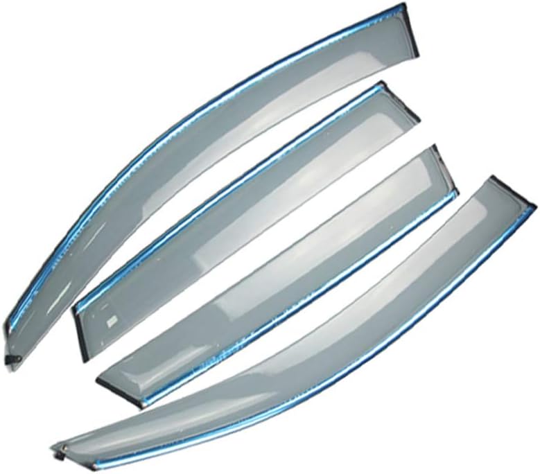 Side Window Deflectors for Audi Q5 2010-2018 4PCS Car Window Visor Sun Rain Smoke Vent Shade Tape-On Outside Visors