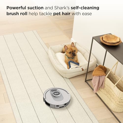 Shark AI Ultra Voice Control Robot Vacuum with Matrix Clean Navigation, Home Mapping, 60-Day Capacity, XL Self-Empty Base for Homes with Pets, Carpet & Hard Floors, Cool Grey
