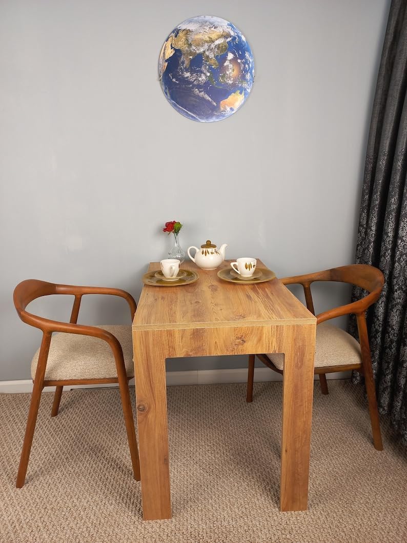 Wall Mounted Folding Table, Framed Folding Table, Foldable Kitchen Table, Space Saving Dining Table, Murphy Desk, Customizable Table, Pine (Walnut,18''x28.3'')