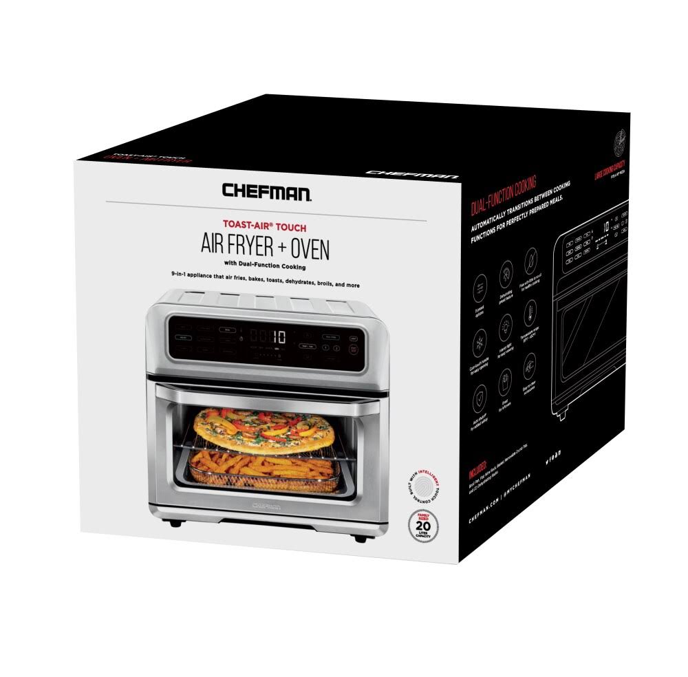 Chefmandual-function Air Fryer + Toaster Oven, Stainless Steel, 20 LITER Chefman