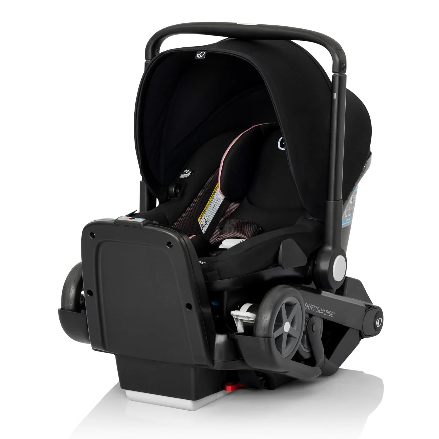 Evenflo Shyft DualRide Infant Car Seat and Stroller Combo (Beaufort Black), Unisex