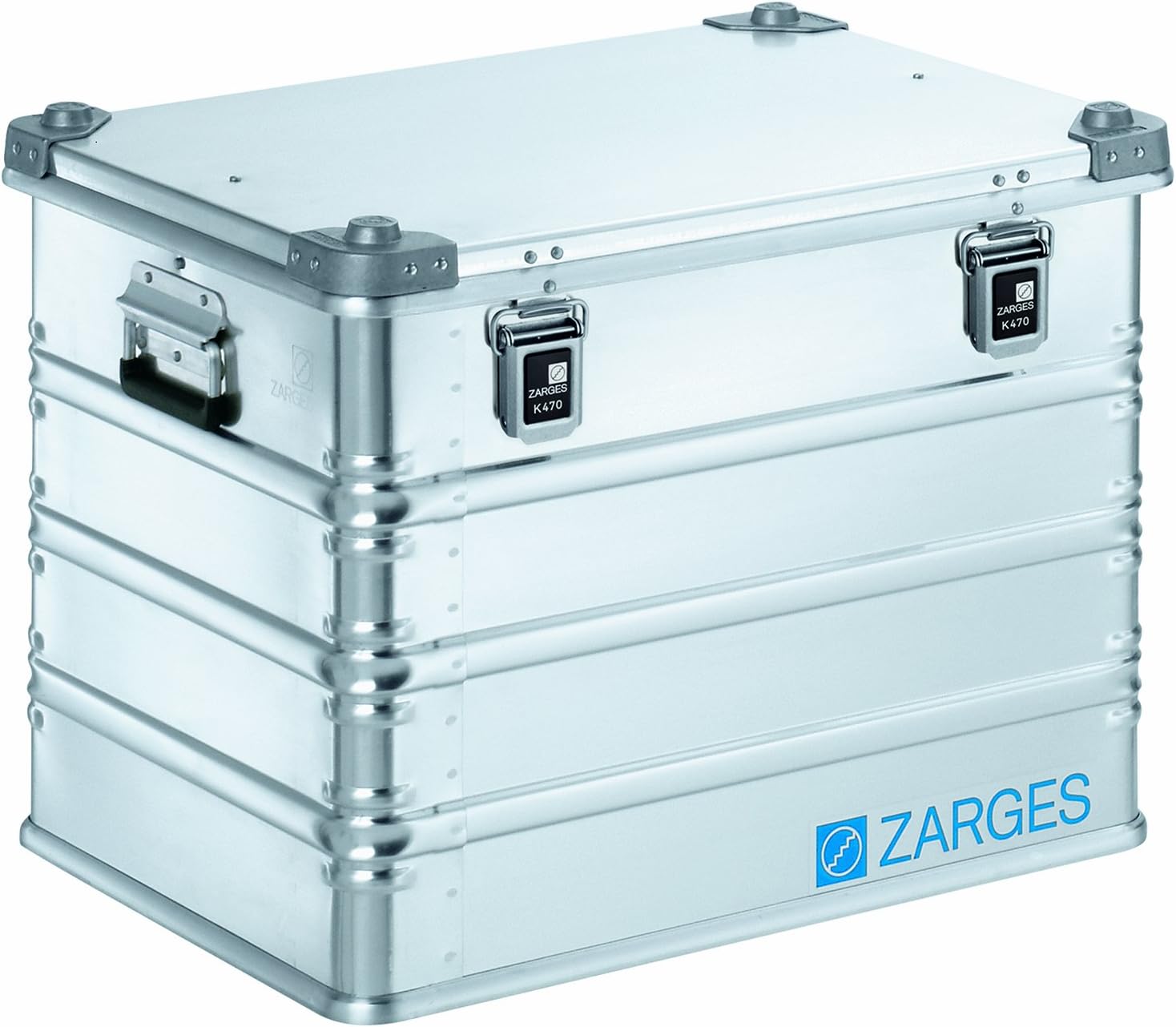 Zarges?K470 Aluminum Hard Protective Carrying Case, Portable Stackable Storage, Customizable Safe Lock Box, Dust and Water Resistant (44.1 x 28.3 x 18.9 Inches)