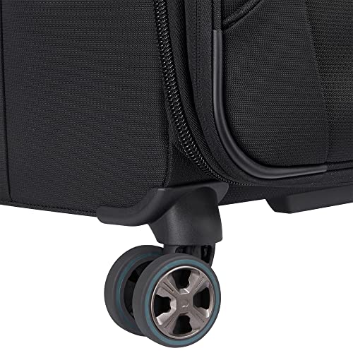 DELSEY Paris Helium DLX Softside Expandable Luggage with Spinner Wheels, Black, Carry on 20 Inch