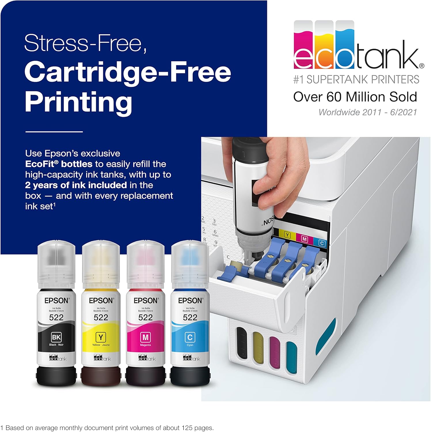 Epson EcoTank ET-4800 Wireless All-in-One Cartridge-Free Supertank Printer with Scanner & Workforce Pro WF-7310 Wireless Wide-Format Printer with Print up to 13" x 19"