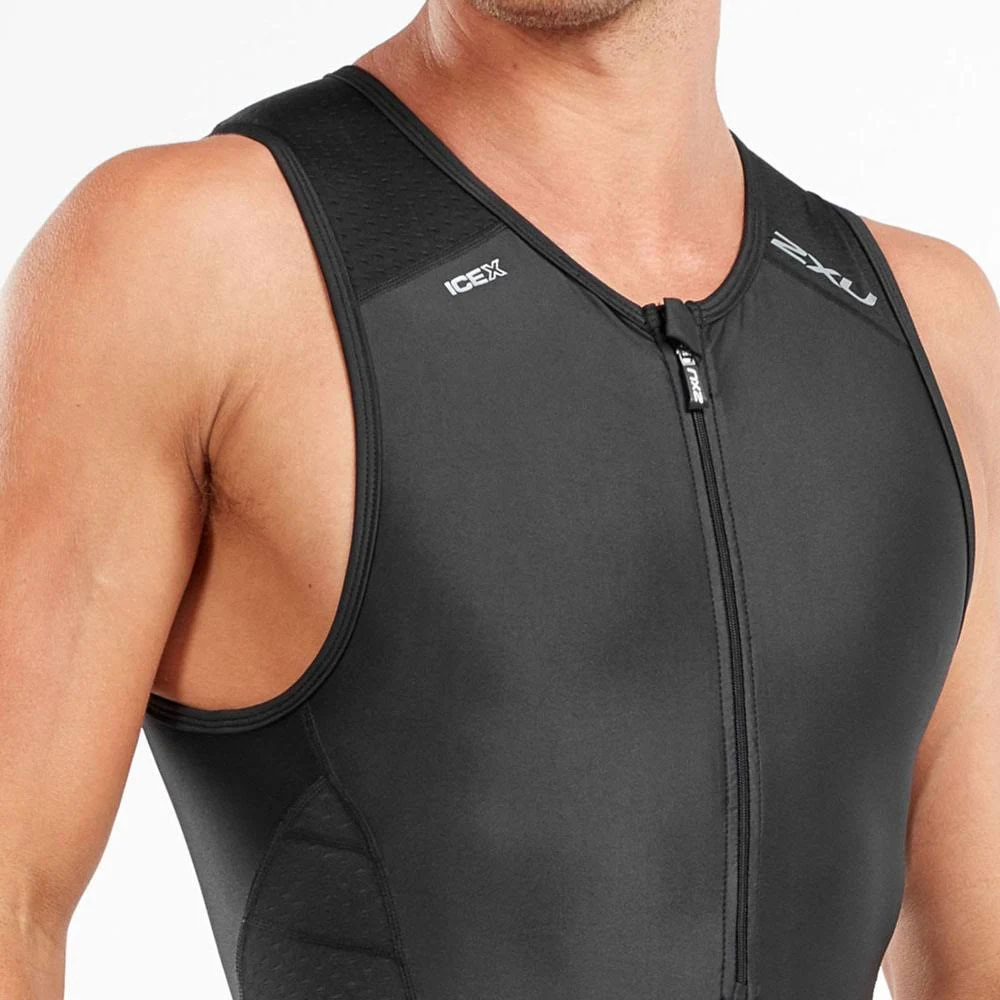 2XU Men&s Perform Front Zip Trisuit, Black