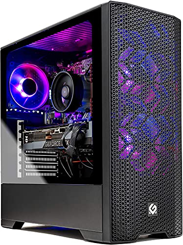 Skytech Archangel Gaming Computer PC Desktop – Ryzen 5 3600 3.6GHz, RTX 2070 8G, 500GB SSD, 16GB DDR4 3000MHz, RGB Fans, Windows 10 Home 64-bit, 802.11AC Wi-Fi
