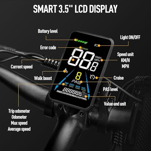 Dual Motor Ebike,37MPH Fast Electric Bike Peak 3000W/5000W 23AH Ebike for Adults UL Certified Battery Commuting Electric Bicycle 87 Miles Long Range 7-Speed 26" Fat Tire Full Suspension E Bike