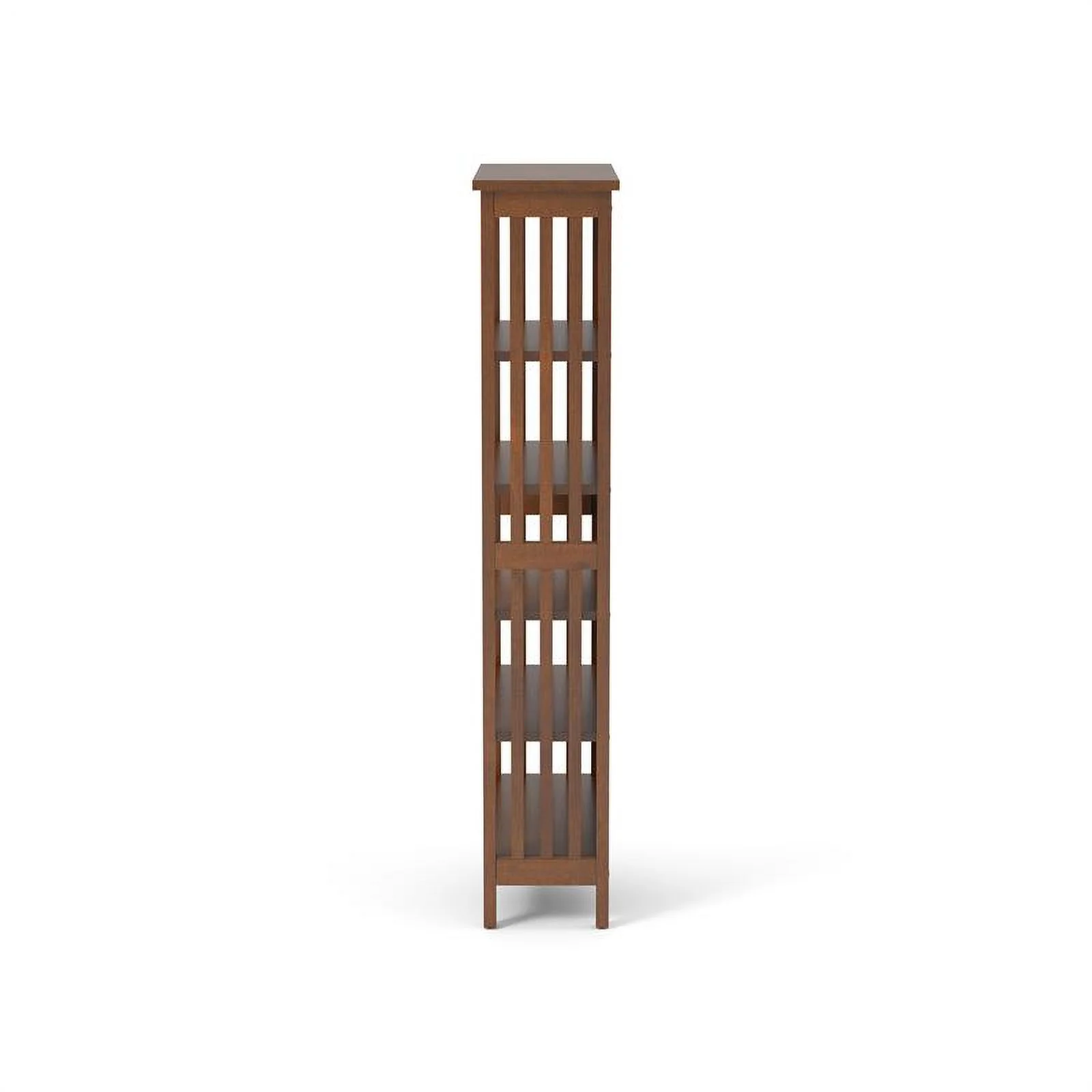 Furniture of America Davis Wood 5-Shelf Bookcase in Antique Oak