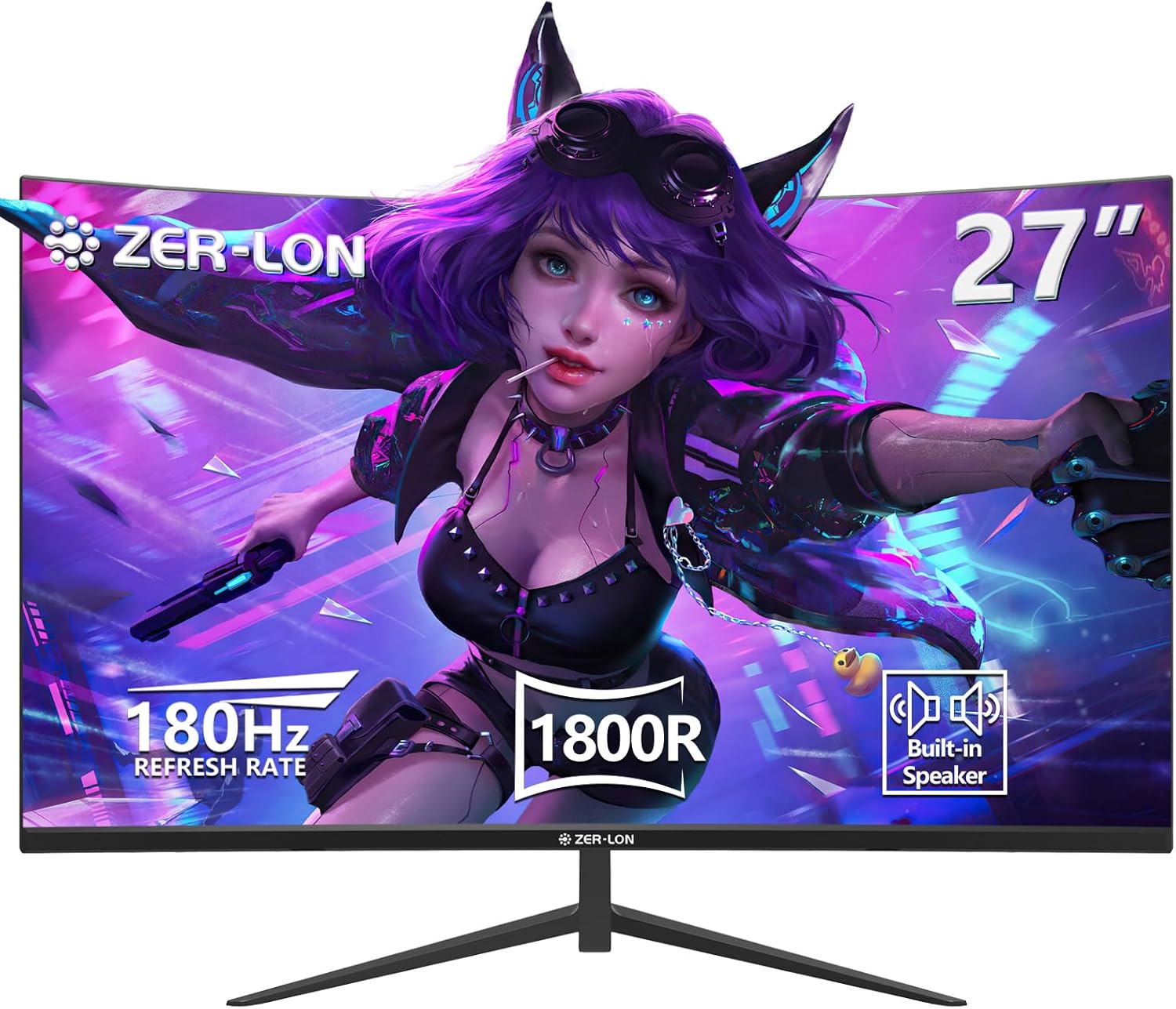 27" Curved Gaming Monitor, 144hz/180hz PC Monitor FHD 1080P VA Screen 1800R Computer Monitors, 1ms(GTG) with FreeSync & Eye-Care Technology, DisplayPort, HDMI, Support Wall Mount Install