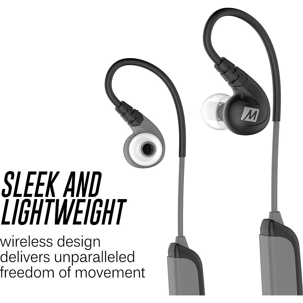 Mee Audio X8 Secure-Fit Stereo Bluetooth Wireless Sports in-Ear Headphones (Black)