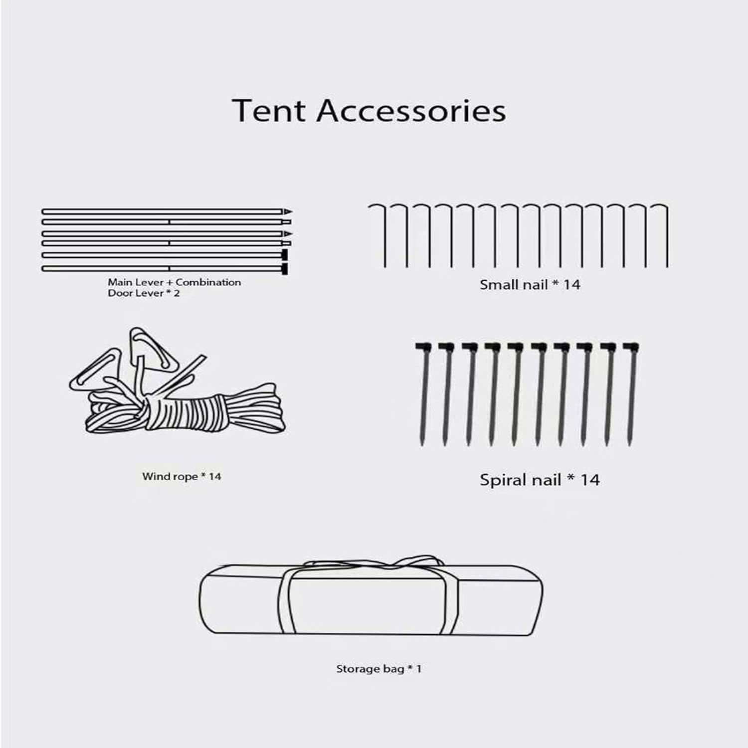 Outdoor Camping Tent, Double Door Hut Tent, Family Camping Tent Camp Hotel Tent, Outdoor Camping Hunting Wall Yurt Tent Bell Tent (Khaki) Double The Comfort (Khaki)