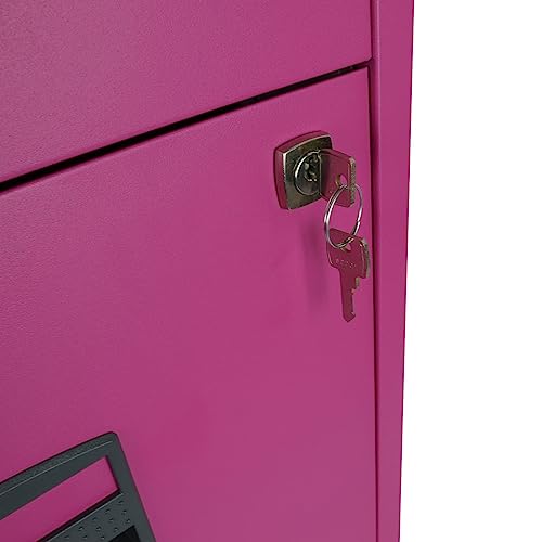 Bisley Two Drawer Steel Home or Office Filing Cabinet, Steel Blue (FILE2-SB)