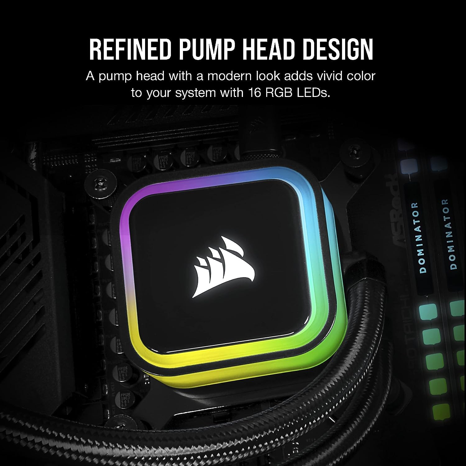 Corsair iCUE H100i RGB Elite, CW-9060058-WW, Liquid CPU Cooler (16 Dynamic RGB LEDs, 120mm AF Elite Series FDB Fans, 240mm Radiator - Black (Renewed)