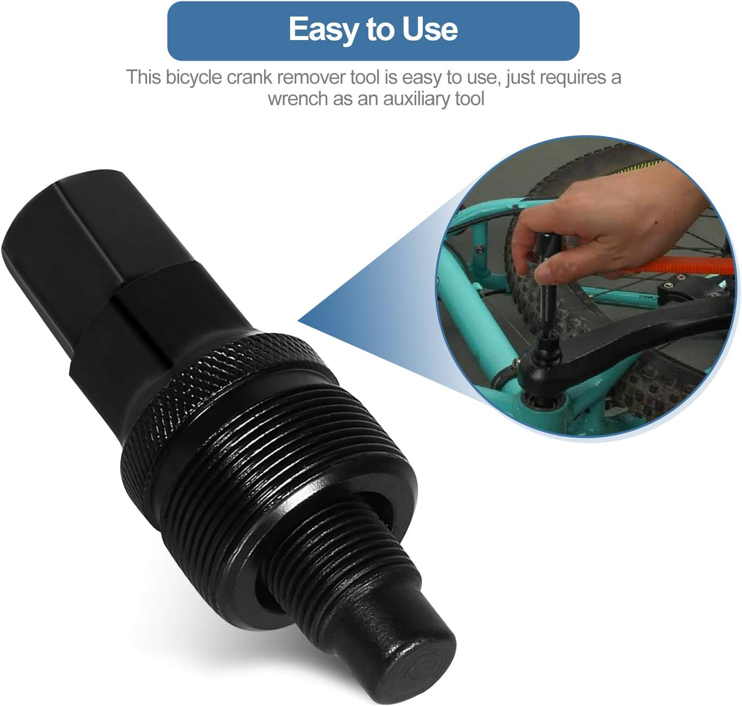 Yosoo Health Gear Bicycle Crank Puller, Bike Crank Removing Tool, Bicycle Crank Arm Puller Remover Crank Extractor Bottom Bracket Remover Tool Set for Mountain Bike Repair Pack of 2