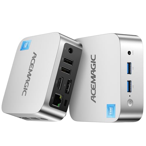 ACEMAGIC N150 Vista Mini PC V1, Twin Lake N150(Beat N100/N95, up to 3.6GHz), 16GB DDR4 RAM 512 SSD Mini Computers,11 Pro Desktop 4K Dual Display/HDMI/WiFi/BT/LAN for Home/Office