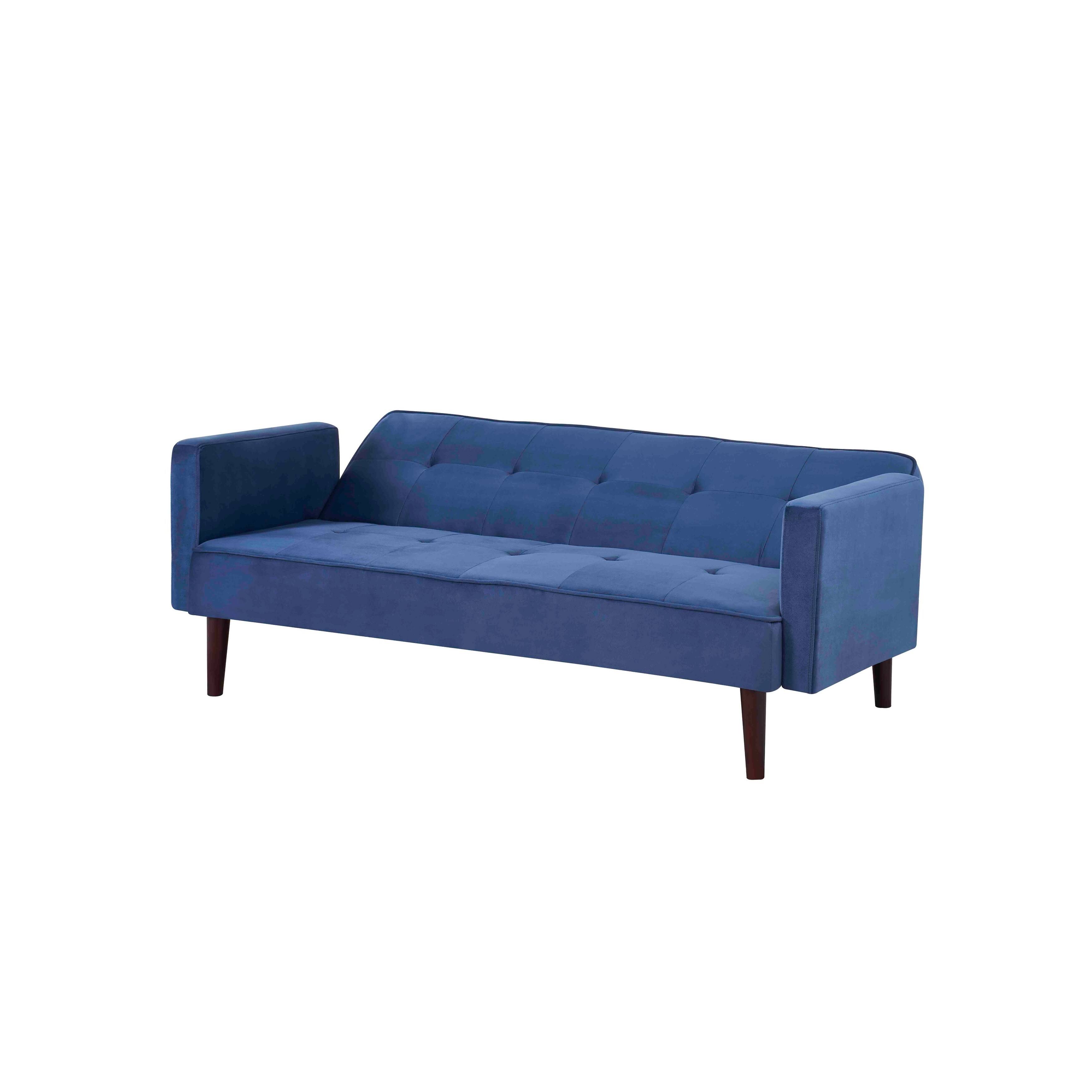 Perez Tufted Velvet Sofa Bed Sleeper - Black