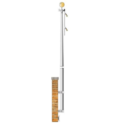 17& Vertical Wall Mount Flagpole