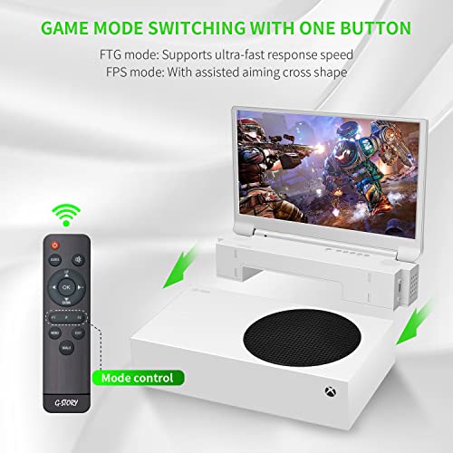 G-STORY 15.6" Portable Monitor for Xbox Series S 4K Portable Gaming Monitor IPS Screen for Xbox Series S（not Included） with Two HDMI, HDR, Freesync Game Mode Travel Monitor
