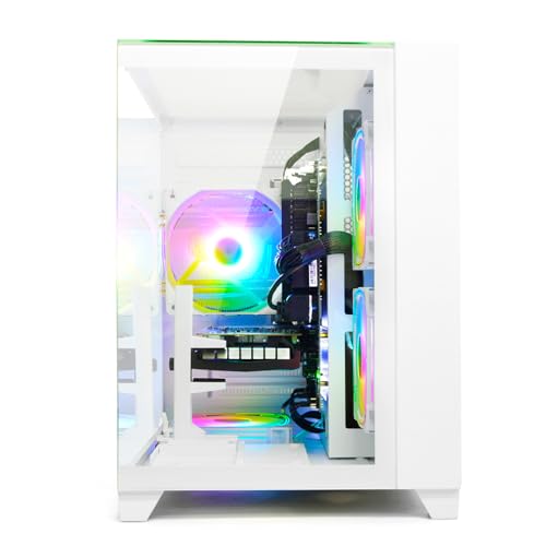 LXZ Gaming PC Desktop - Ryzen 5 5500 | GeForce RTX 3050 6GB | 16GB DDR4 | 1TB NVME SSD | DP/HDMI/DVI, Prebuilt Tower Computer for Gaming, Home and Office (White)