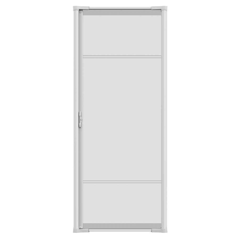 Larson 78 in. Brisa White Retractable Screen Door for Sliding Door