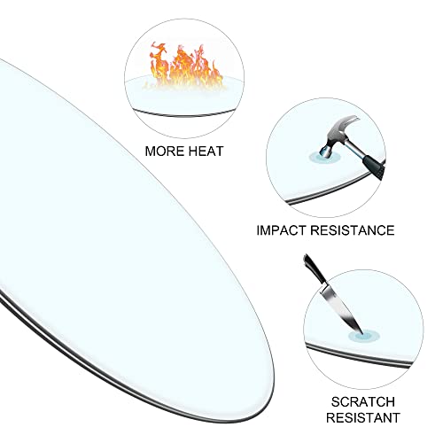 48" Tempered Glass Table Top Round Transparent Table Surface 3/8'' Thick Pencil Polished Edge Multipurpose for Dining Table, Coffee Table, Restaurant Table (48 inch)