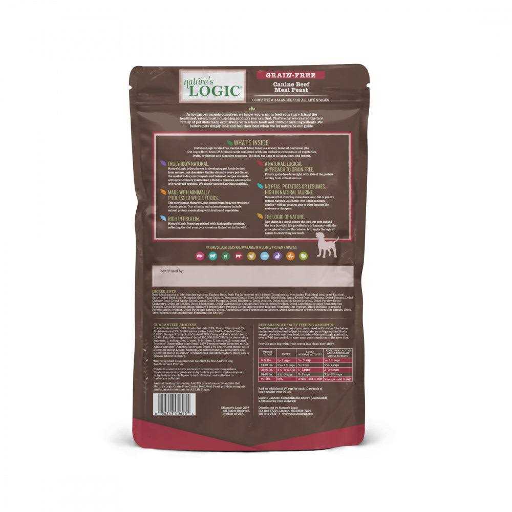 Nature's Logic Canine Beef Meal Feast Grain-Free Dry Dog Food - Pet Supplies online store