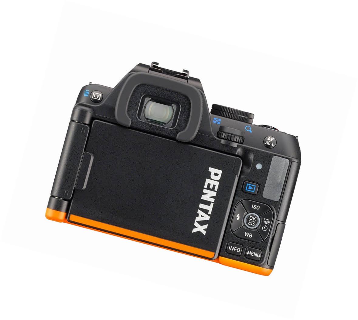 Pentax K-s2 Dslr Camera with 18-50mm u0026 50-200mm Lenses (Black/Orange)