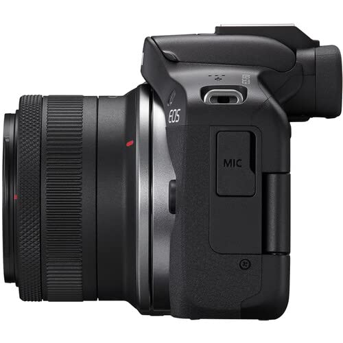 Canon EOS R50 Mirrorless Camera with 18-45mm Lens Bundle + 2X 64GB Memory Cards + Accessory Kit Including Shoulder Bag, Flash, Remote, Aux Lenses, Software & More