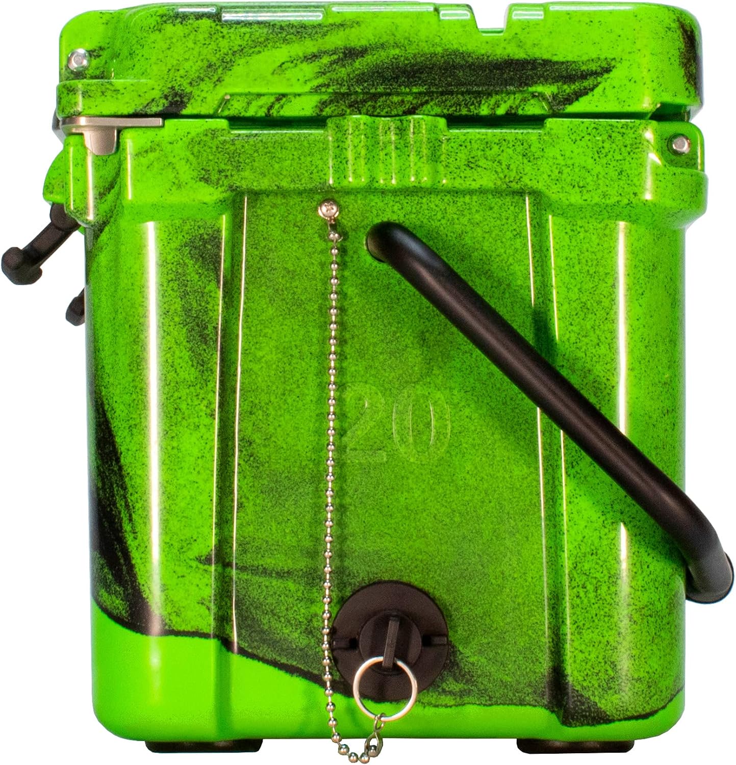Frosted Frog Original Green and Black Camo 20 Quart Ice Chest Heavy Duty High Performance Roto-Molded Commercial Grade Insulated Cooler