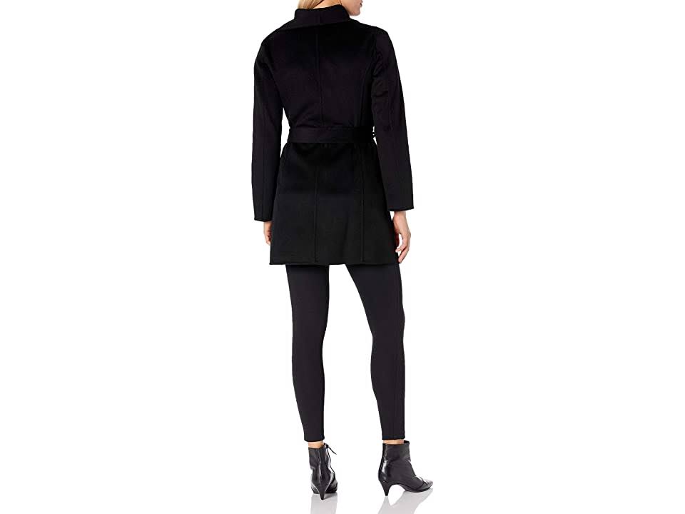 Tahari Ella Belted Wrap Coat - Black